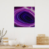 Falln Swirled Purple Geode Poster (Küche)