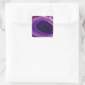 Falln Swirled Purple Geode Quadratischer Aufkleber (Tasche)