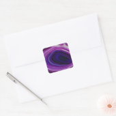 Falln Swirled Purple Geode Quadratischer Aufkleber (Umschlag)