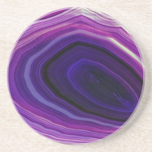 Falln Swirled Purple Geode Sandstein Untersetzer (Vorne)