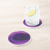 Falln Swirled Purple Geode Sandstein Untersetzer (Seite)