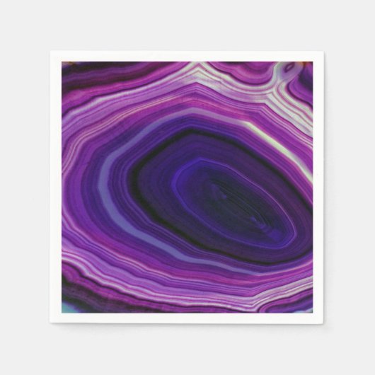 Falln Swirled Purple Geode Serviette (Vorderseite)