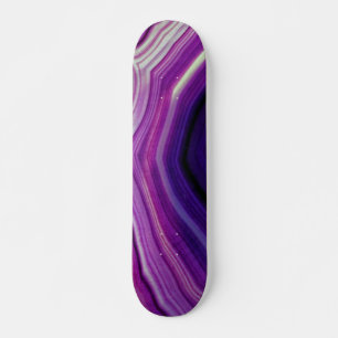Falln Swirled Purple Geode Skateboard