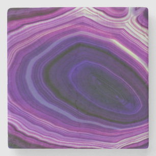 Falln Swirled Purple Geode Steinuntersetzer