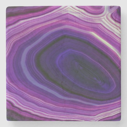 Falln Swirled Purple Geode Steinuntersetzer (Vorderseite)