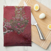 Falln Tink verkettete Crimson Geschirrtuch (Viertel Falte)