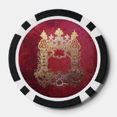 Falln Tink verkettete Crimson Pokerchips (Rückseite)