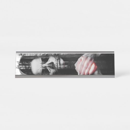 Falln Tode wartet Schreibtischnamensplakette (Vorderseite )