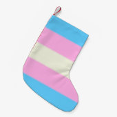 Falln Transgender-Stolz-Flagge Kleiner Weihnachtsstrumpf (Vorderansicht (hängend))