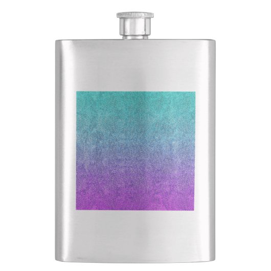 Falln Tropical Dusk Glitter Gradient Flachmann (Vorderseite)