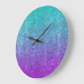 Falln Tropical Dusk Glitter Gradient Große Wanduhr (Winkel)