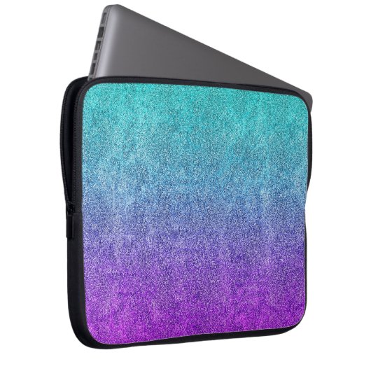 Falln Tropical Dusk Glitter Gradient Laptopschutzhülle (Vorne Rechts)