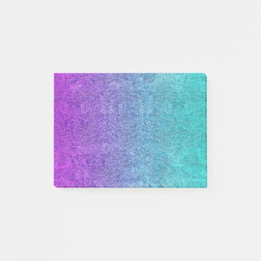 Falln Tropical Dusk Glitter Gradient Post-it Klebezettel (Vorderseite)