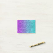Falln Tropical Dusk Glitter Gradient Post-it Klebezettel (Auf Schreibtisch)