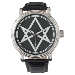 Falln Unicursal Hexagram-Weiß Armbanduhr