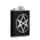 Falln Unicursal Hexagram-Weiß Flachmann (Rechts)