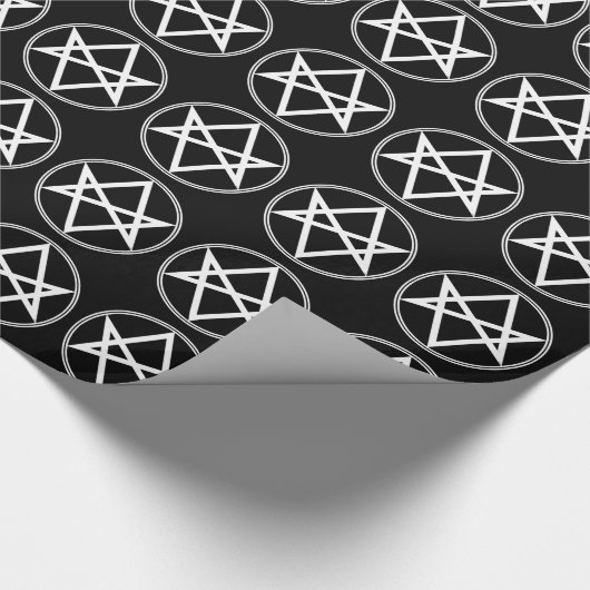 Falln Unicursal Hexagram-Weiß Geschenkpapier (Ecke)