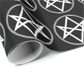 Falln Unicursal Hexagram-Weiß Geschenkpapier (Rolleneckpunkt)