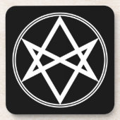 Falln Unicursal Hexagram-Weiß Untersetzer (Vorderseite)