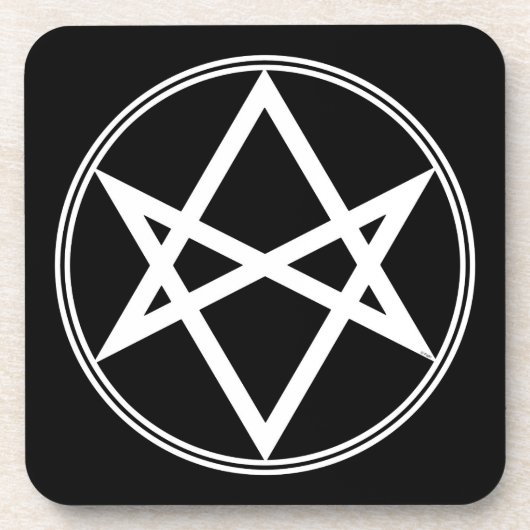 Falln Unicursal Hexagram-Weiß Untersetzer (Vorderseite)