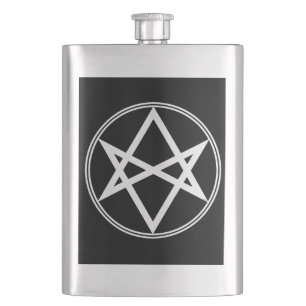 Falln Unicursal Hexagram White Flachmann