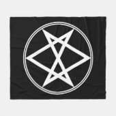 Falln Unicursal Hexagram White Fleecedecke (Vorderseite (Horizontal))