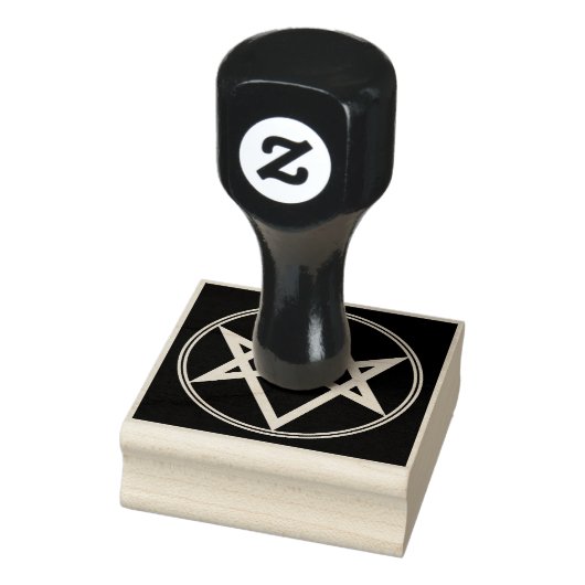Falln Unicursal Hexagram White Gummistempel (Stempel)