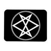 Falln Unicursal Hexagram White Magnet (Horizontal)