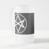 Falln Unicursal Hexagram White Mattglas Bierglas (Vorderseite Links)