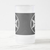 Falln Unicursal Hexagram White Mattglas Bierglas (Mittel)