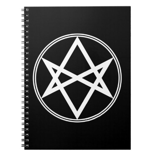 Falln Unicursal Hexagram White Notizblock (Vorderseite)