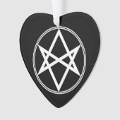 Falln Unicursal Hexagram White Ornament (Vorderseite)