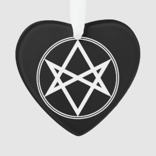 Falln Unicursal Hexagram White Ornament