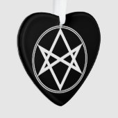 Falln Unicursal Hexagram White Ornament (Vorderseite)