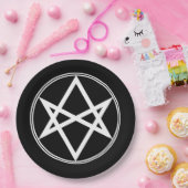 Falln Unicursal Hexagram White Pappteller (Party)