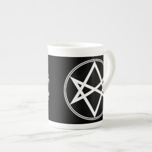 Falln Unicursal Hexagram White Porzellantasse