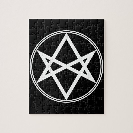 Falln Unicursal Hexagram White Puzzle (Vertikal)