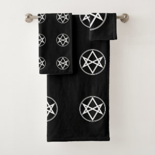 Falln Unicursal Hexagramm Badhandtuch Set