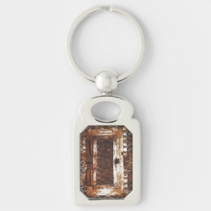 Falln verrostete Fenster Schlüsselanhänger
