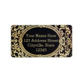 Falln Verzierter Goldrahmen (perfekt für ein Monog Adressaufkleber (Vorne)