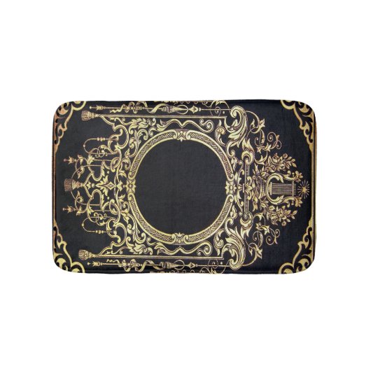 Falln Verzierter Goldrahmen (perfekt für ein Monog Badematte (Vorderseite)