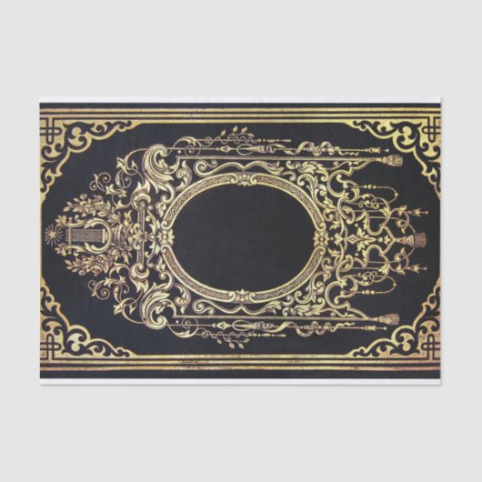 Falln verzierter Goldrahmen (vervollkommnen Sie Seidenpapier (Vorderseite)