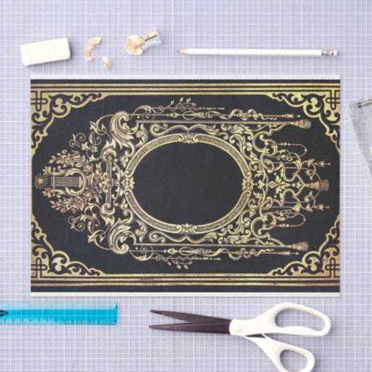 Falln verzierter Goldrahmen (vervollkommnen Sie Seidenpapier (Handwerk)