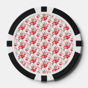 Falln Vintag frohe Weihnachtskerzen Pokerchips