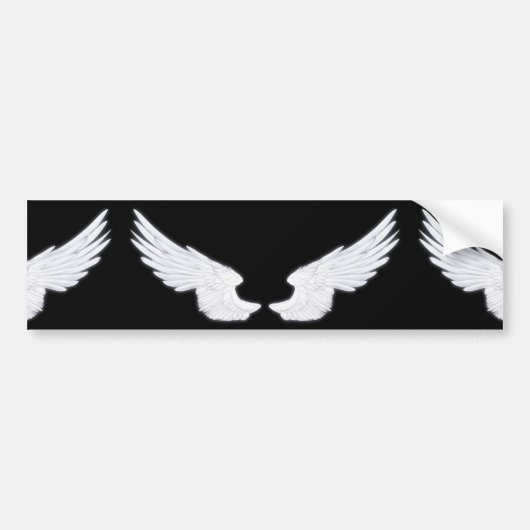 Falln White Angel Wings Autoaufkleber (Vorne)