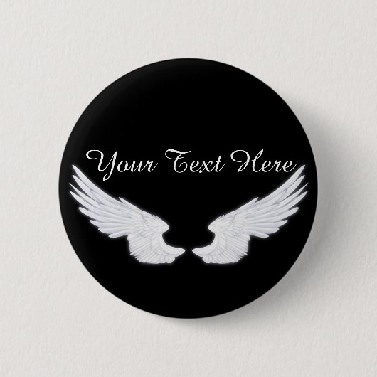 Falln White Angel Wings Button (Vorderseite)