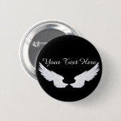 Falln White Angel Wings Button (Vorne & Hinten)