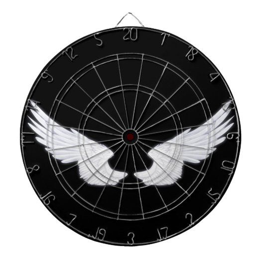 Falln White Angel Wings Dartscheibe (vorne)