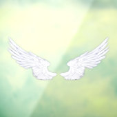 Falln White Angel Wings Fensteraufkleber (Blatt 3)