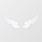 Falln White Angel Wings Fensteraufkleber (Blatt)